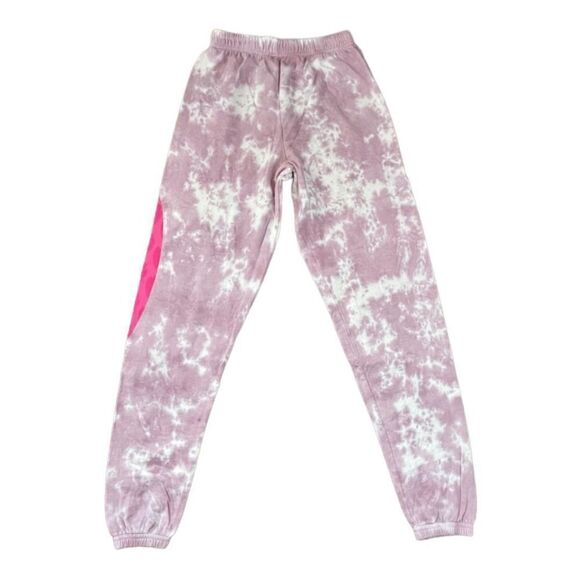 By Sami Ryan Pink & White Tie Dye Graphic Print Sensitive Sweatpants SZ S BNWOT - Picture 3 of 11